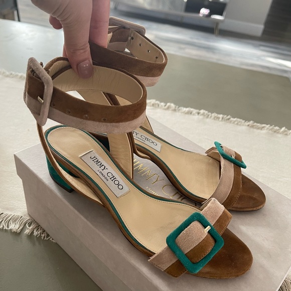 Jimmy Choo Dacha Block Heel Sandal - Picture 2 of 7